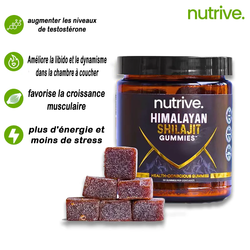 Nutrive© Shilajit Gummies Authentique De L'himalaya